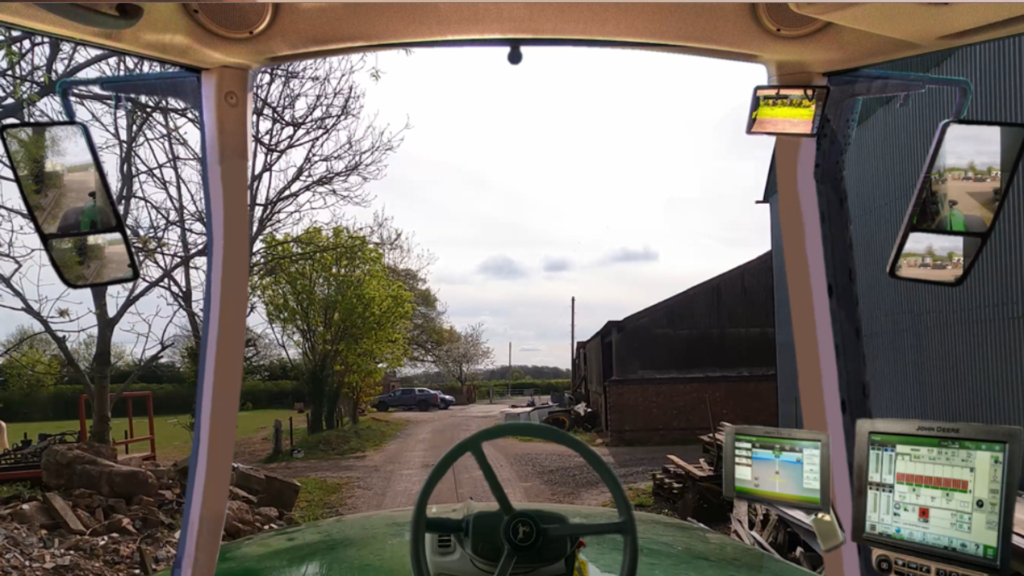 An image of a hazard prediction test for tractors