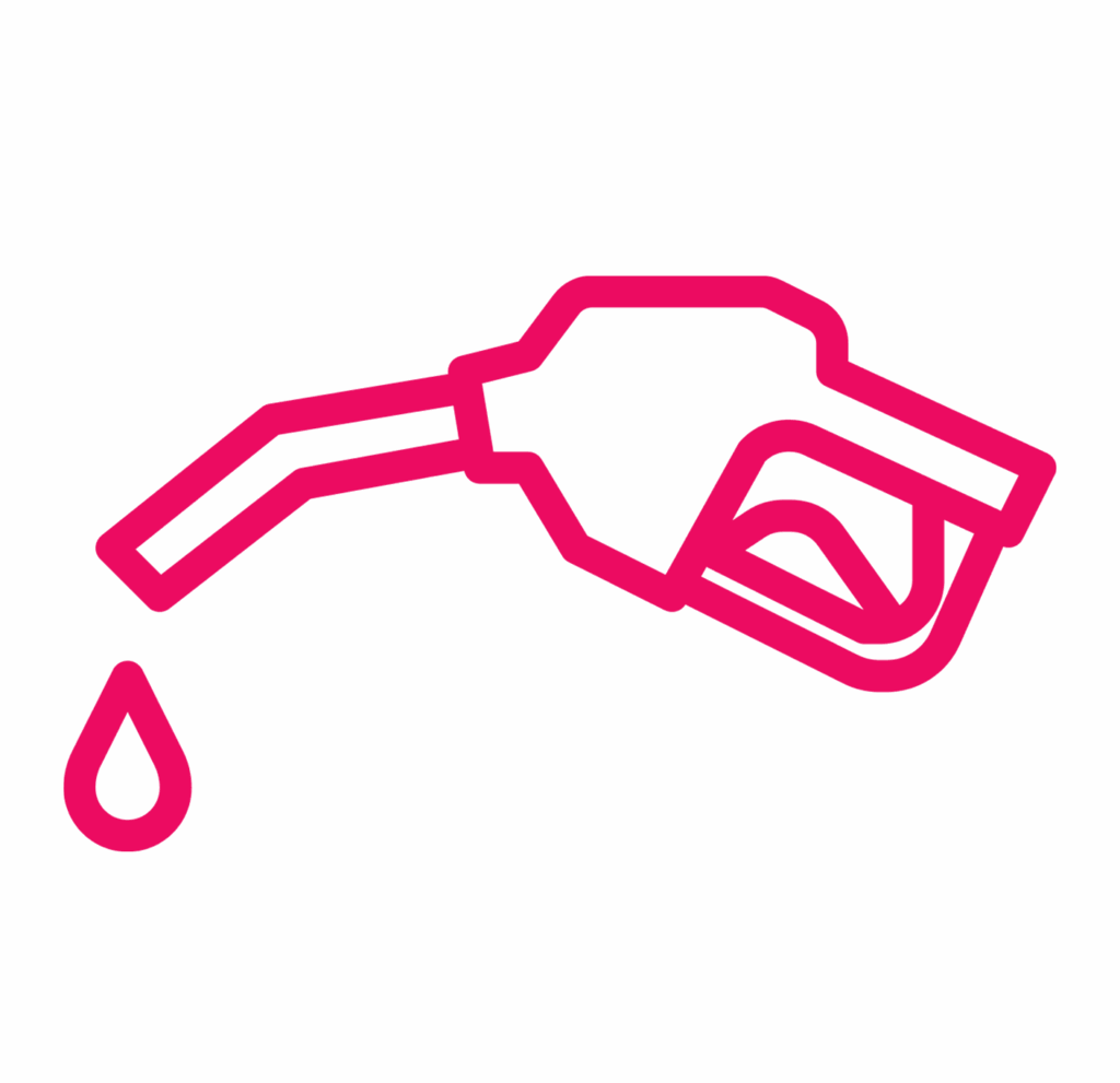 Petrol can with fuel drop symbol representing fuel saving