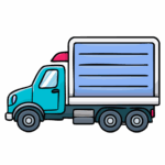 Heavy goods vehicle icon representing HGV drivers.