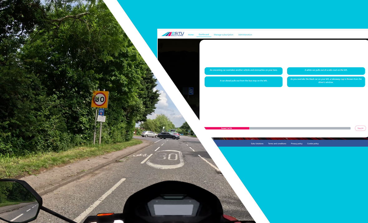 Hazard prediction in the motorcycle hazard perception test
